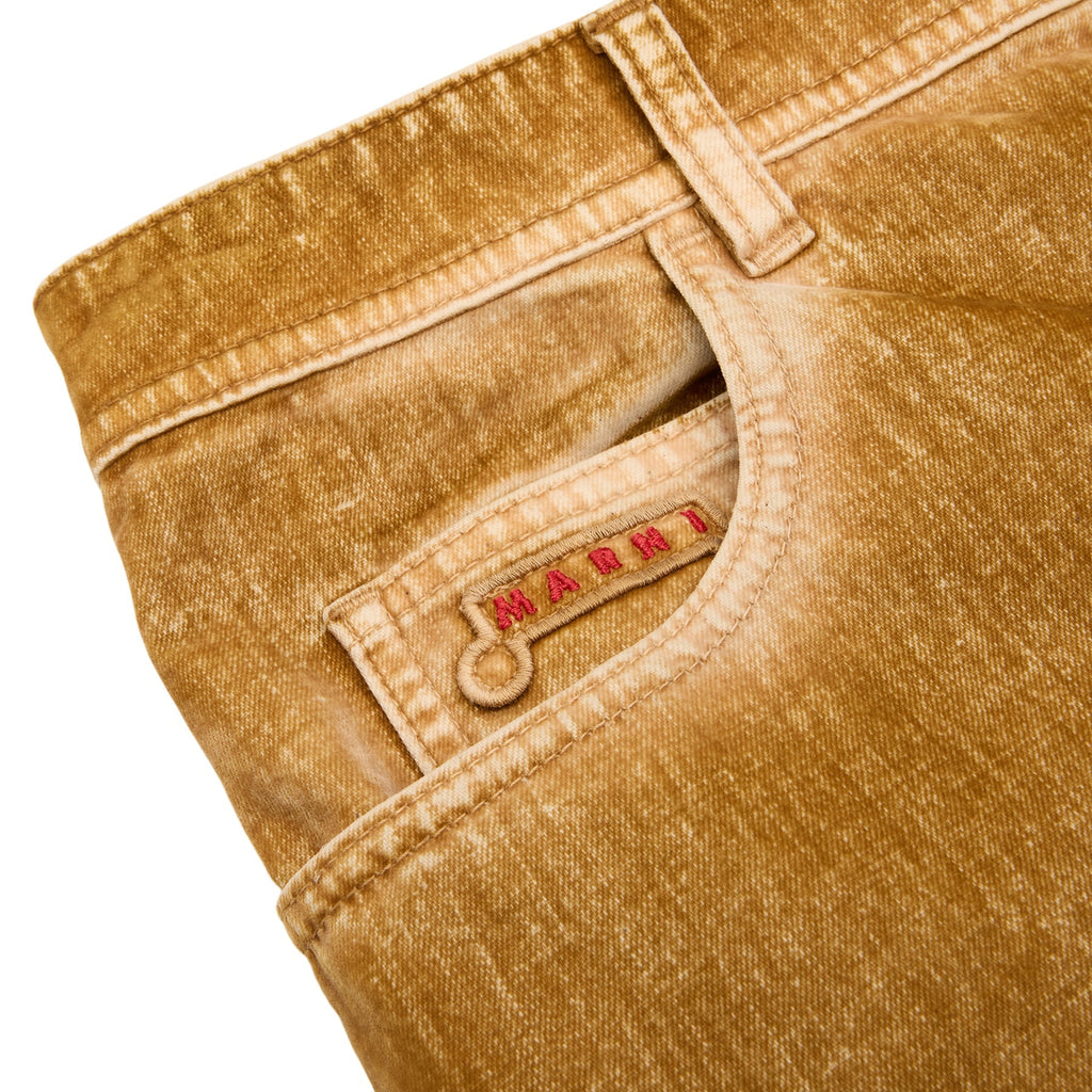 MARNI Flocked Denim Trousers (Beige) Trousers