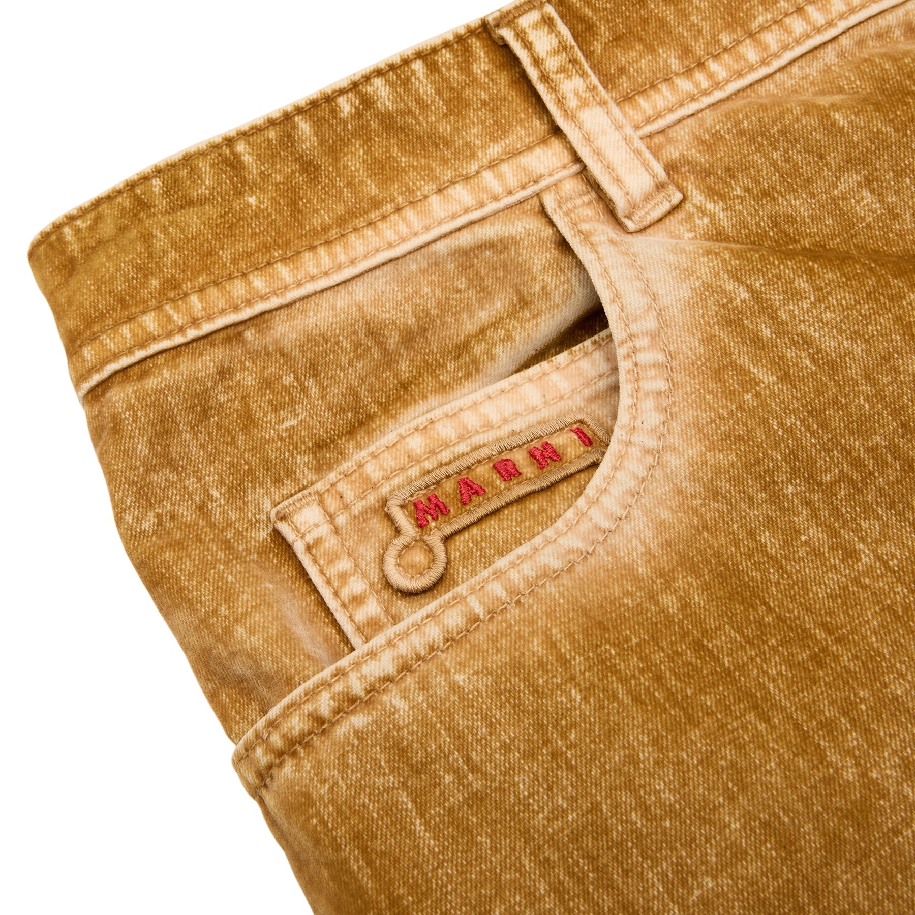 MARNI Flocked Denim Trousers (Beige) Trousers