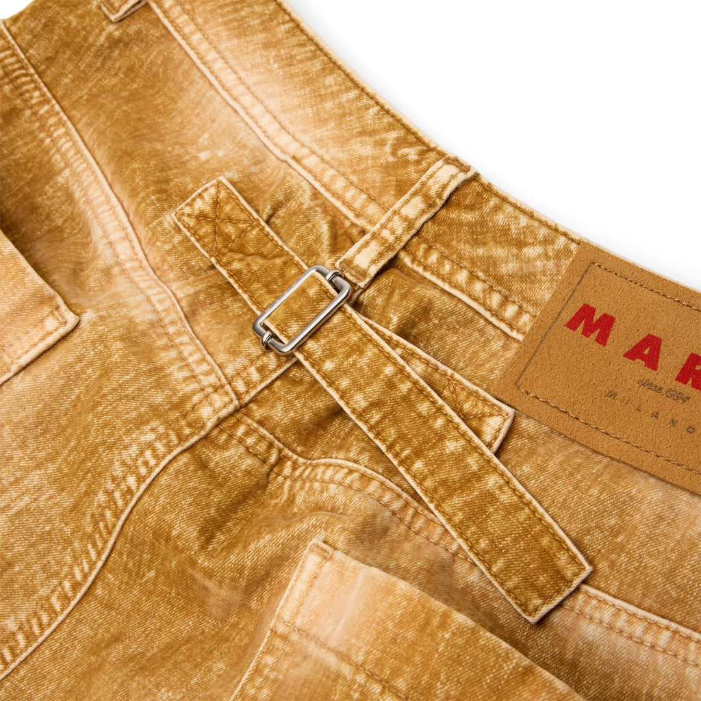 MARNI Flocked Denim Trousers (Beige) Trousers