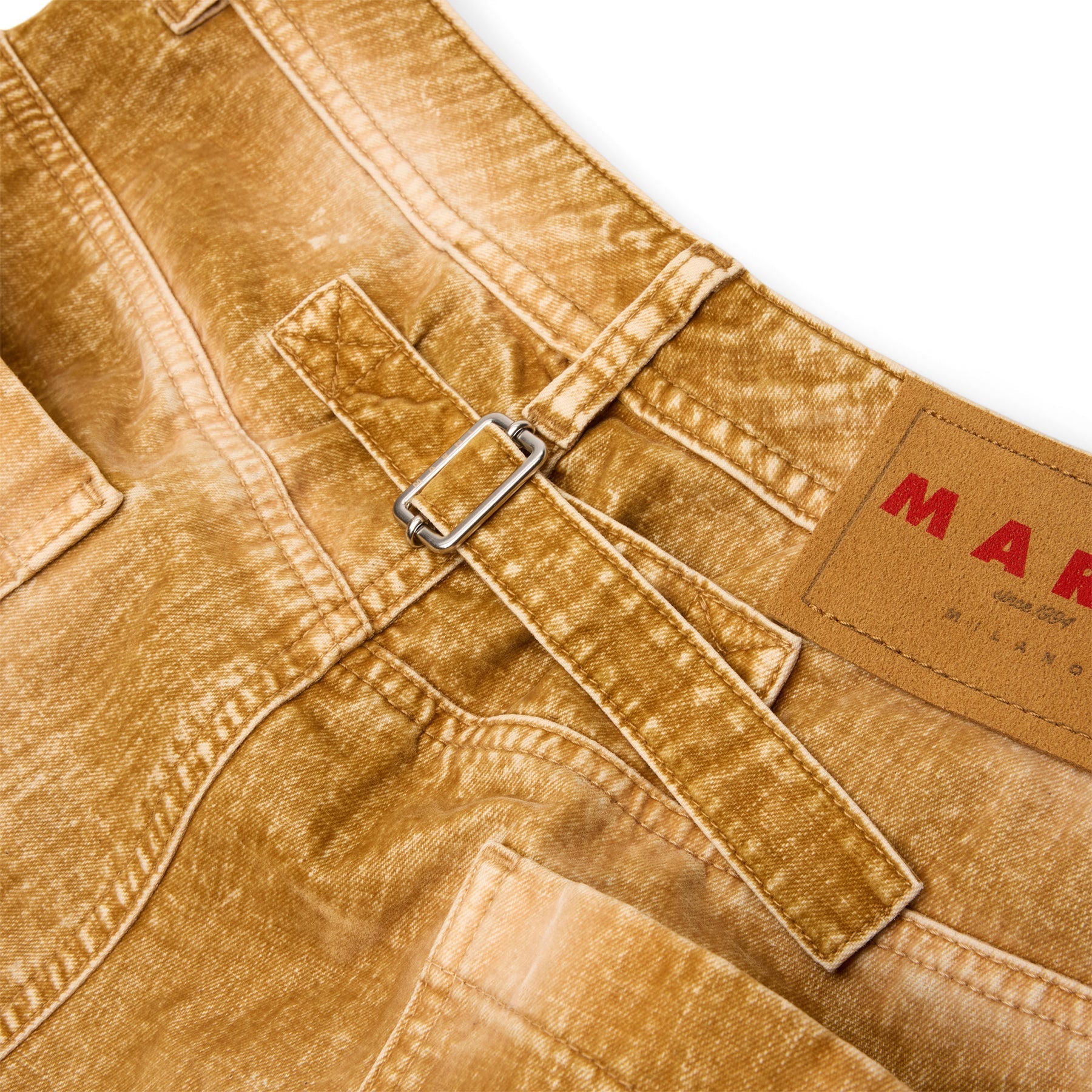 MARNI Flocked Denim Trousers (Beige) Trousers