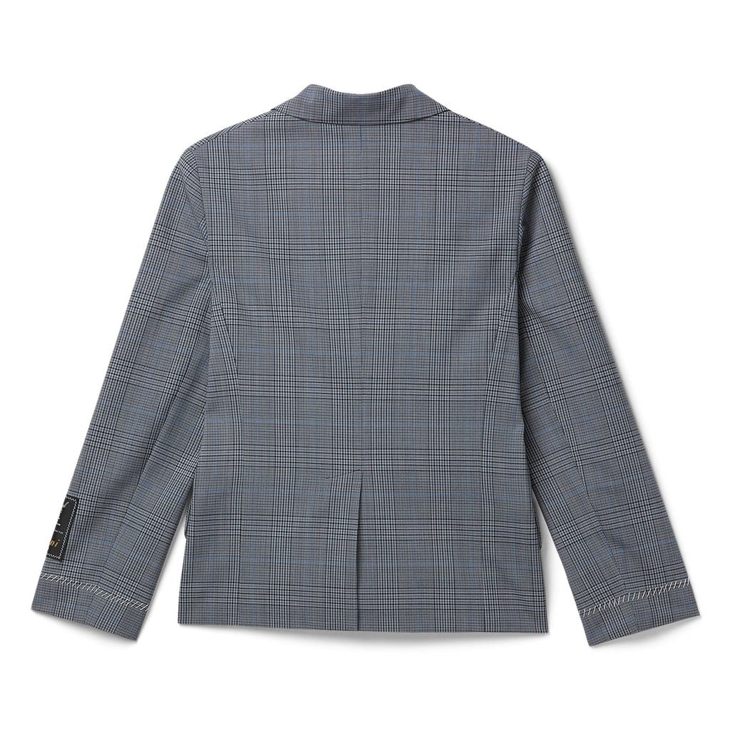MARNI Prince of Wales Wool Check Cropped Jacket (Truffle) Top