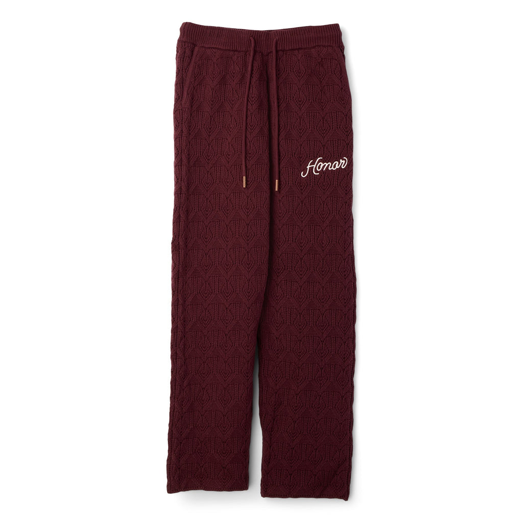Honor The Gift Cable Knit Pant (Berry) Trousers