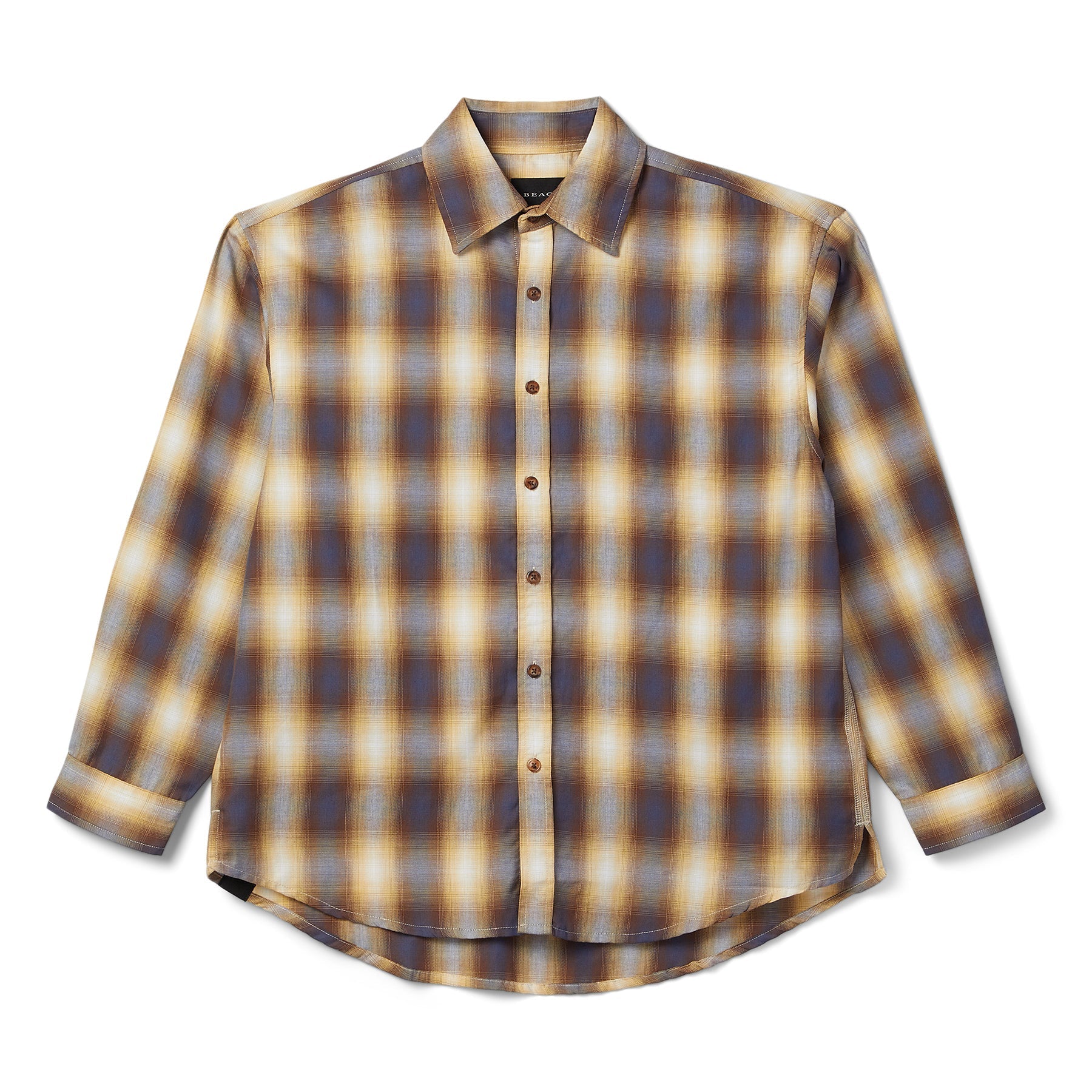 Beach Brains Big Long Sleeve Shirt (Sun plaid) Top