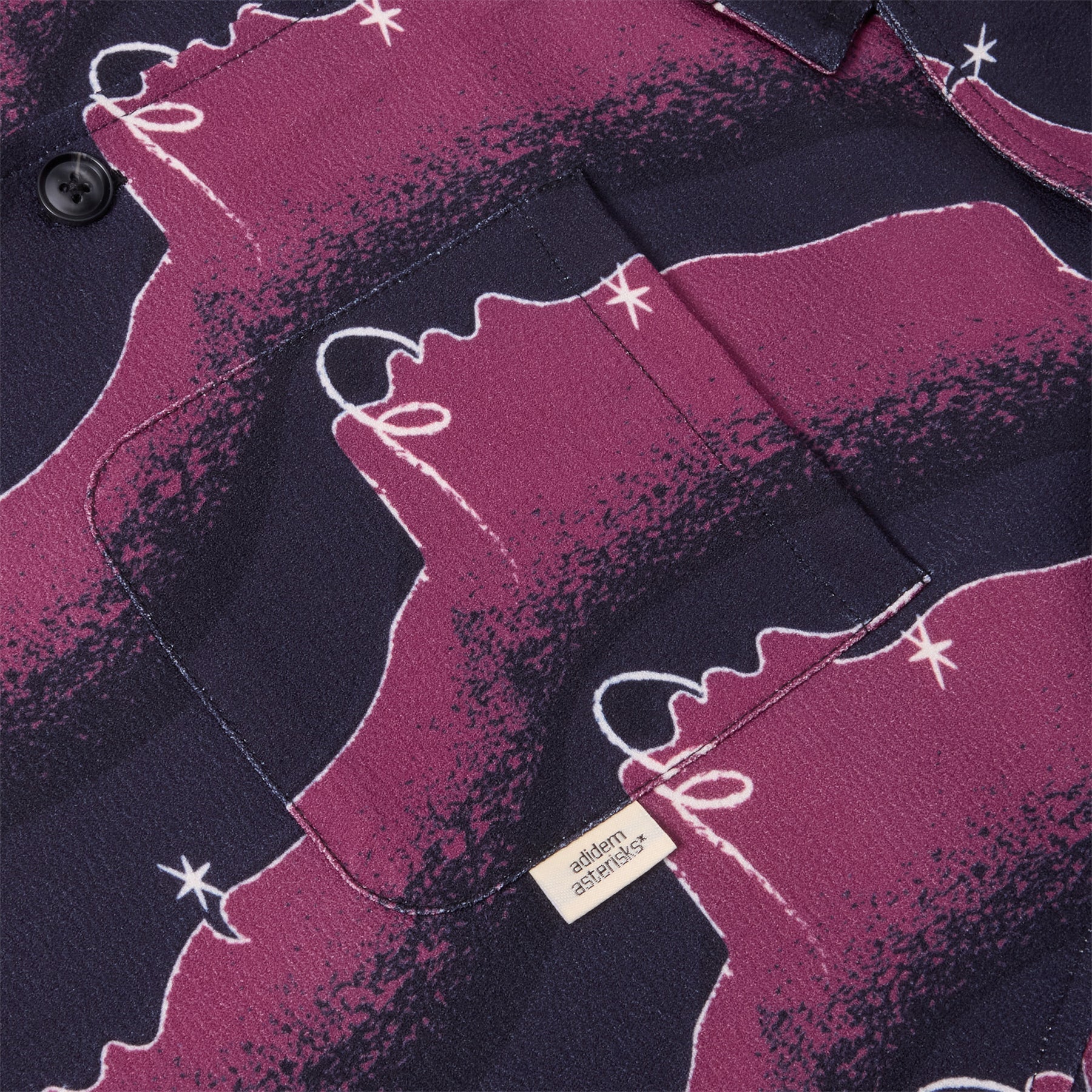 Adidem Asterisks Faces Evening Shirt (Dark) Top