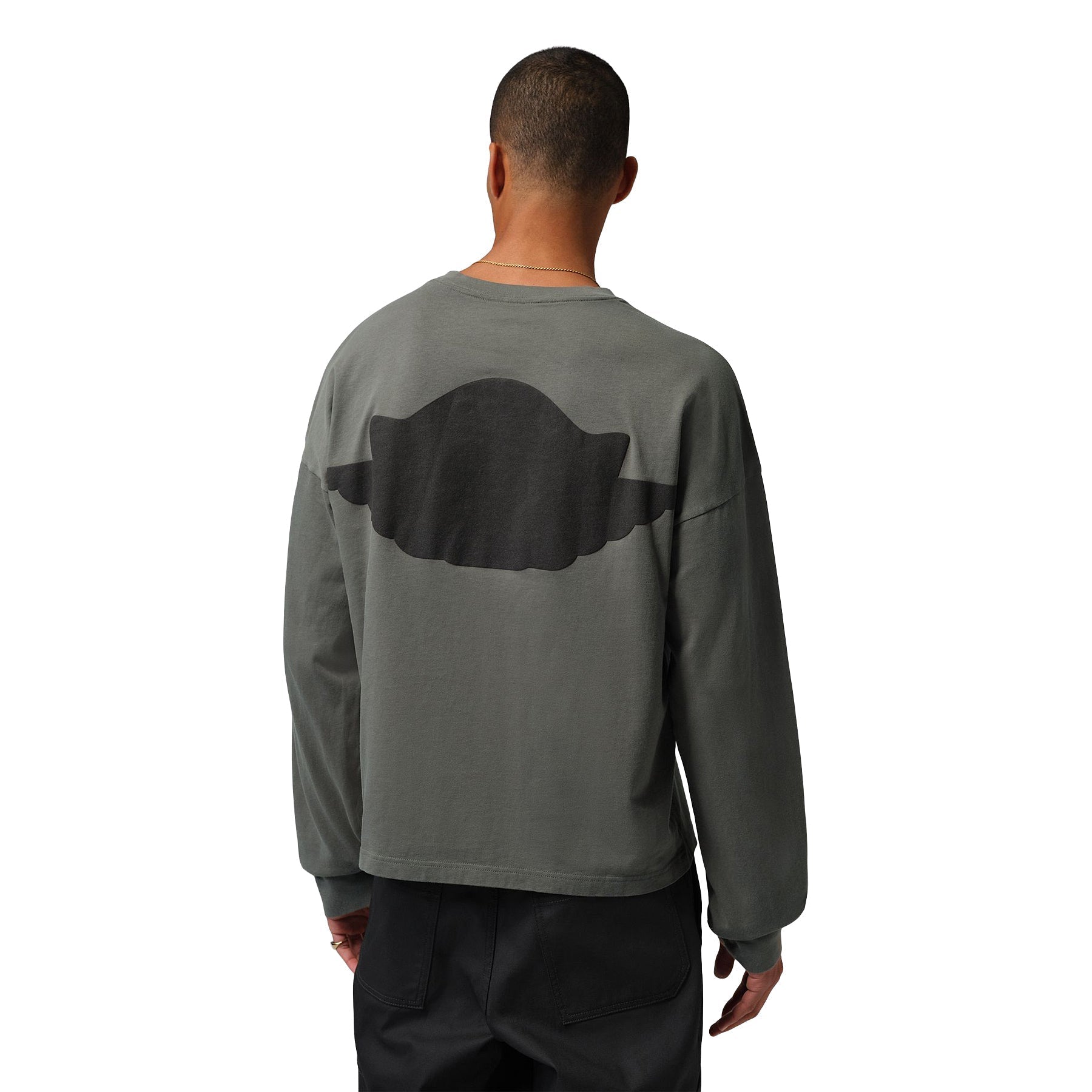Air Jordan M J Wings LS Tee (River Rock)Top