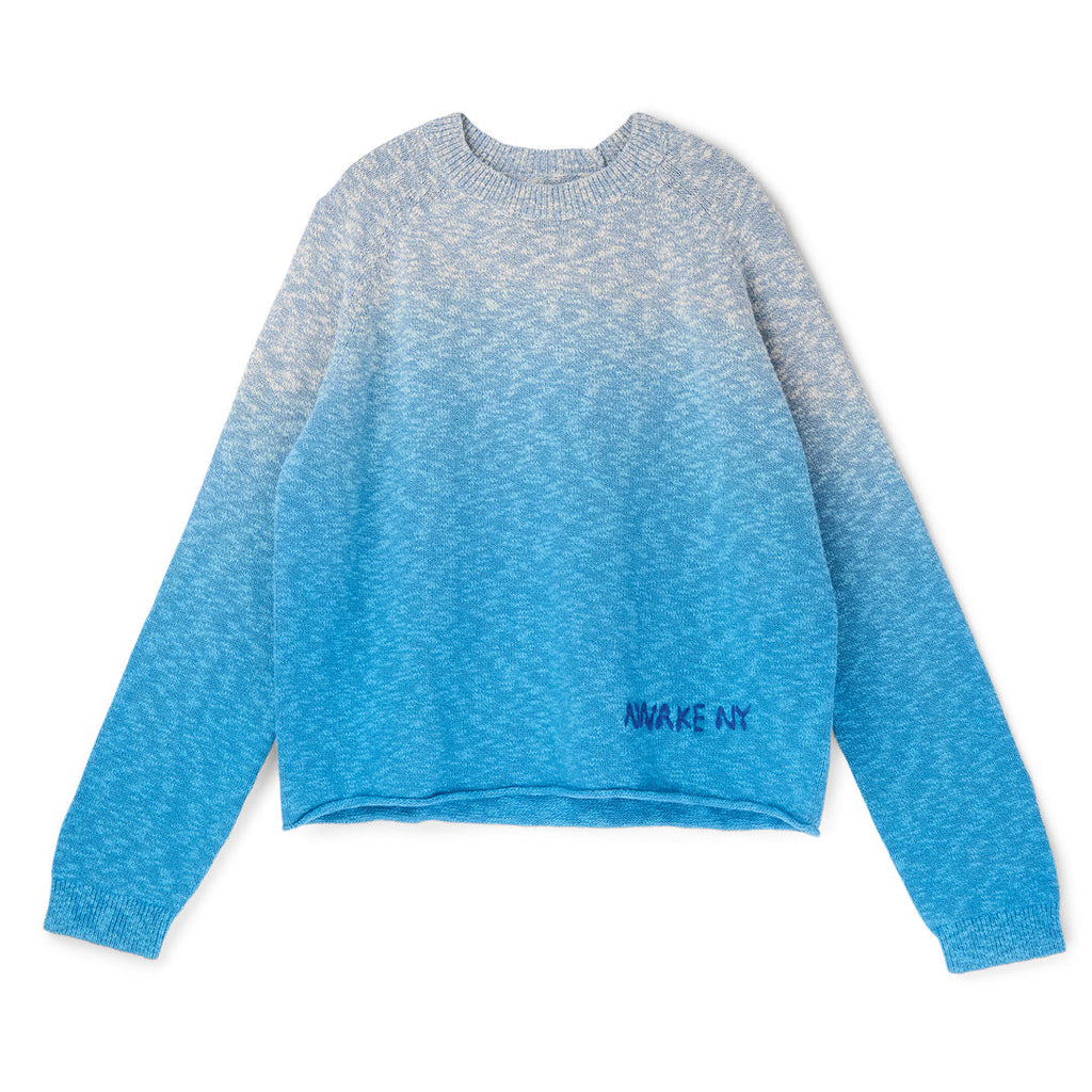 AWAKE Hand Dipped Dyed Sweater (Blue) Top