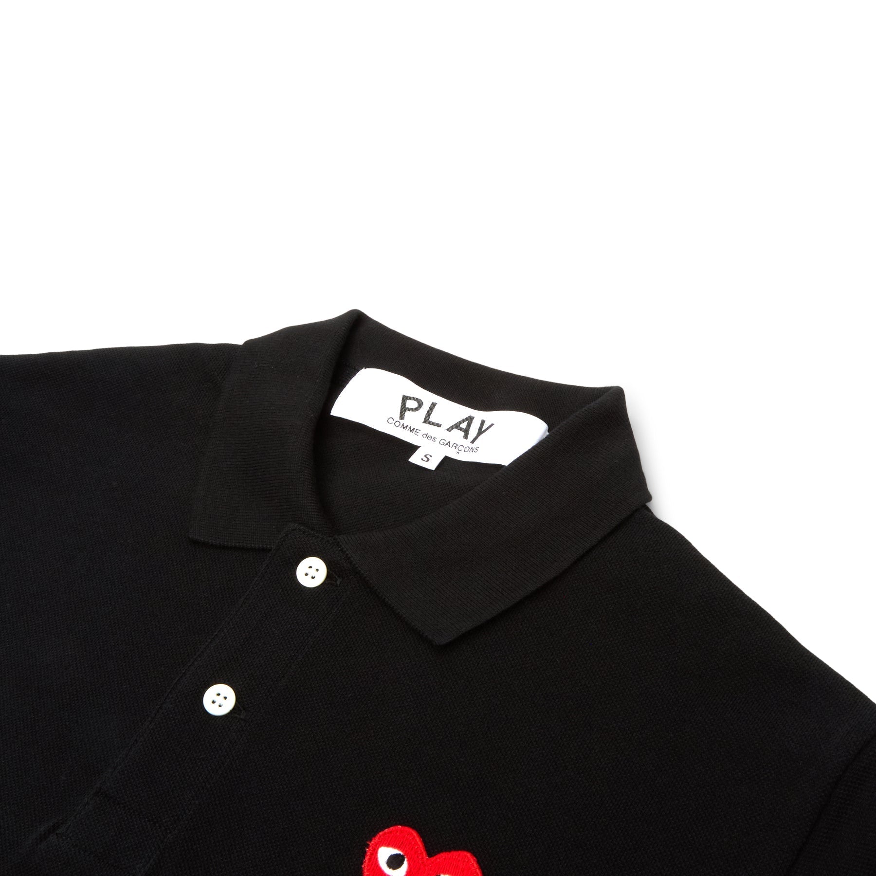 Comme Des Garcons PLAY Red Emblem T-Shirt (BLACK) Top
