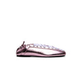 ganni-eyelets-lace-up-ballerina-crinkle-metallic-cameo-pink  Footwear