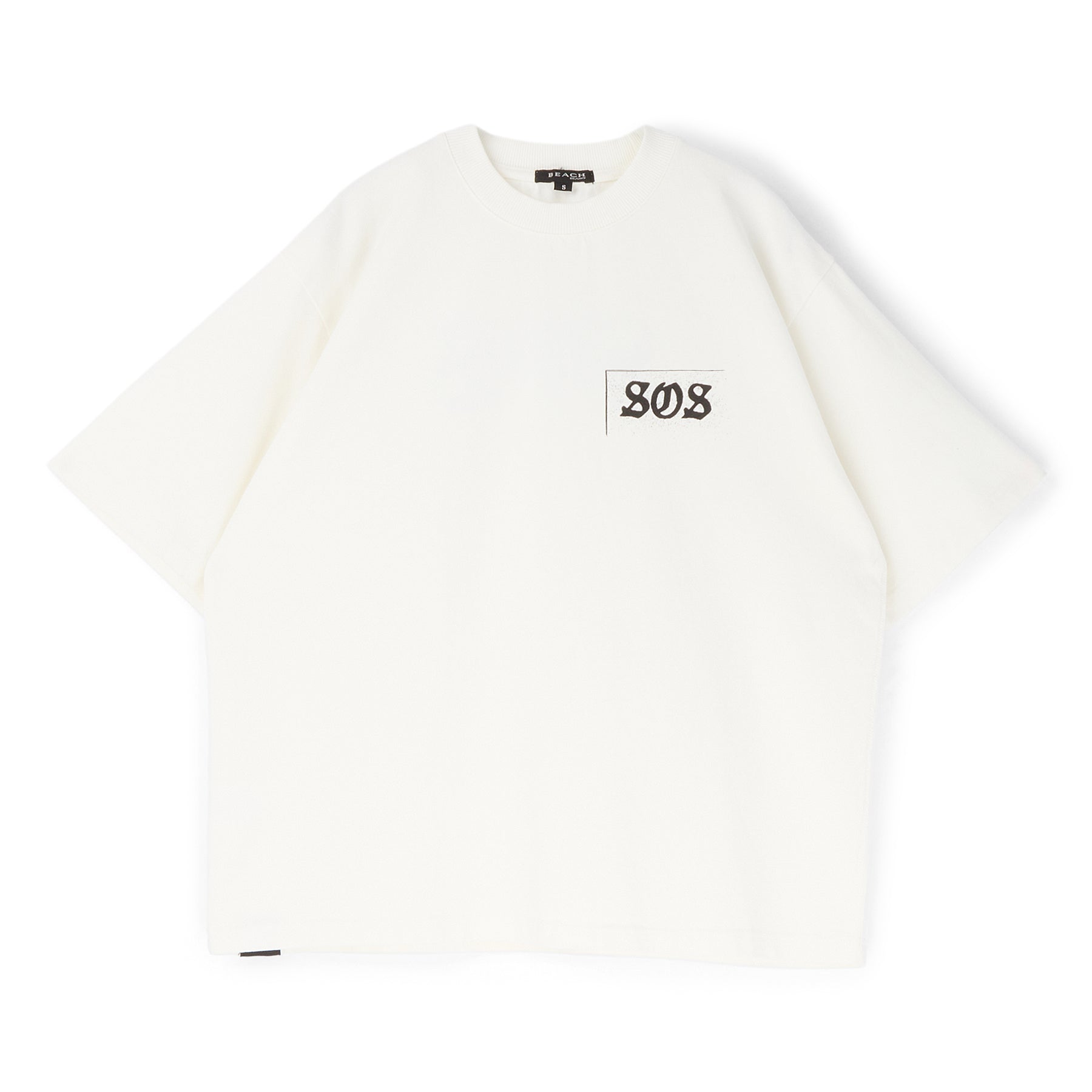 Beach Brains SOS Tee (Crisp white T-shirt Top