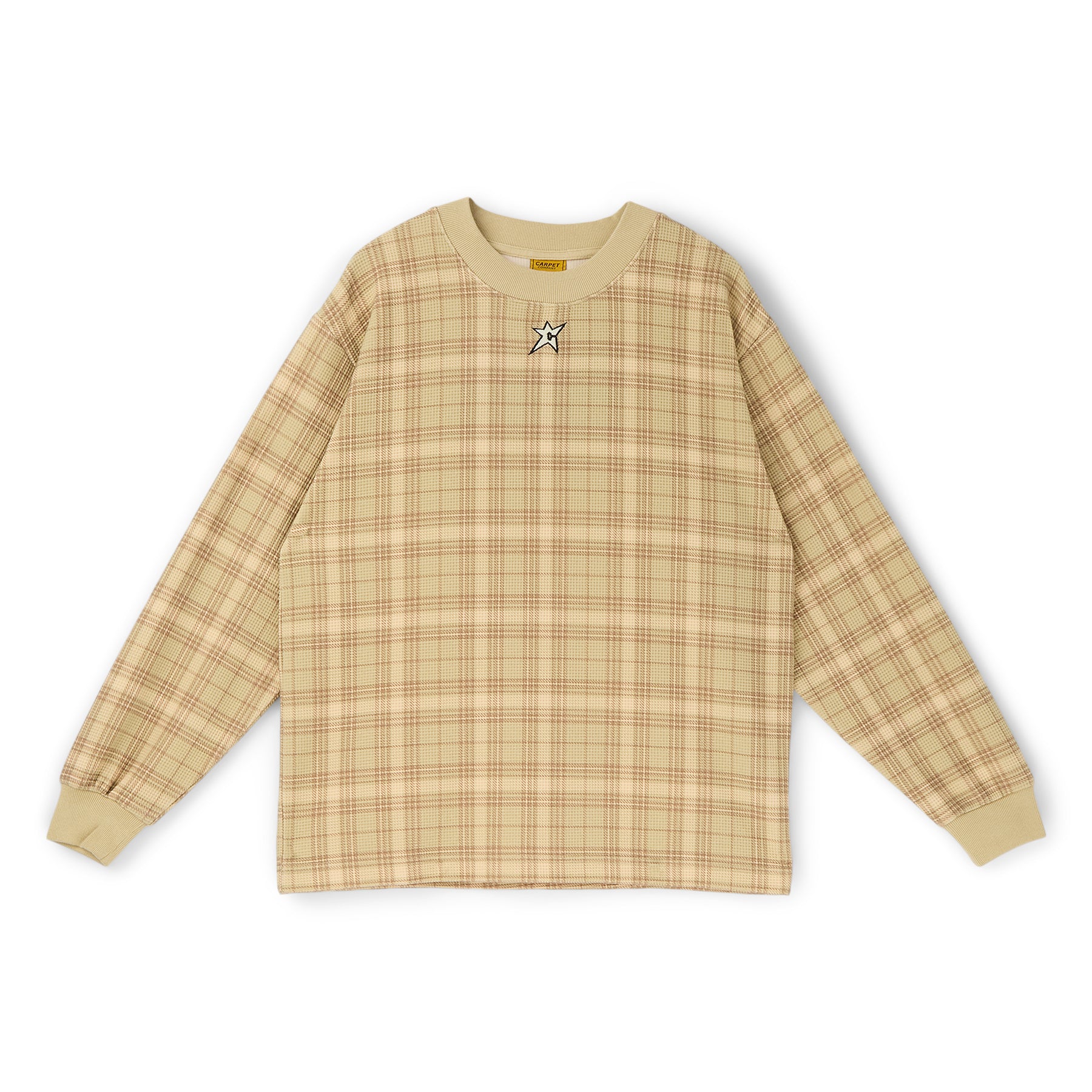 Carpet Company Plaid Thermal (Cream) Top