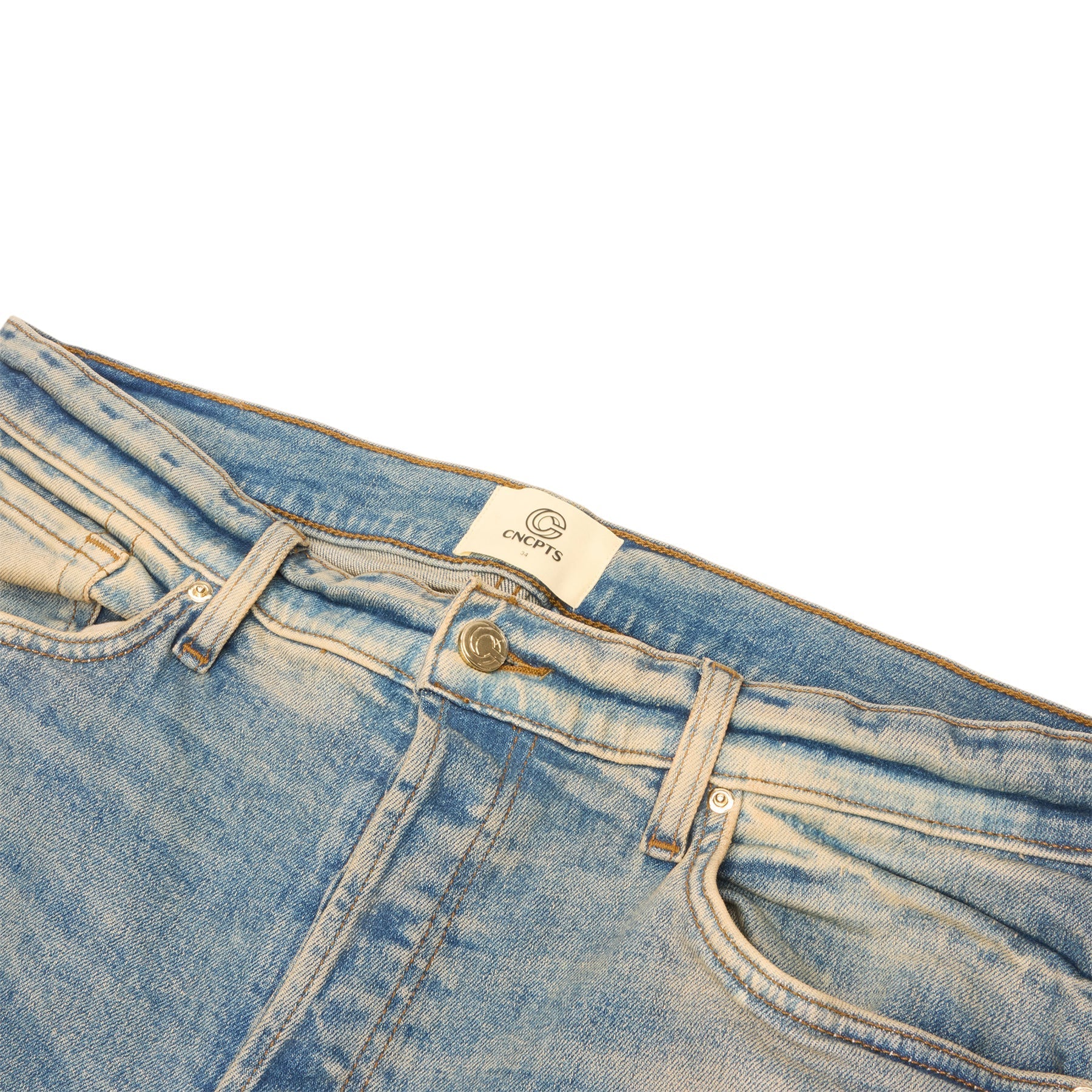 CNCPTS Splatter Denim Pant (Washed Indigo) Trousers