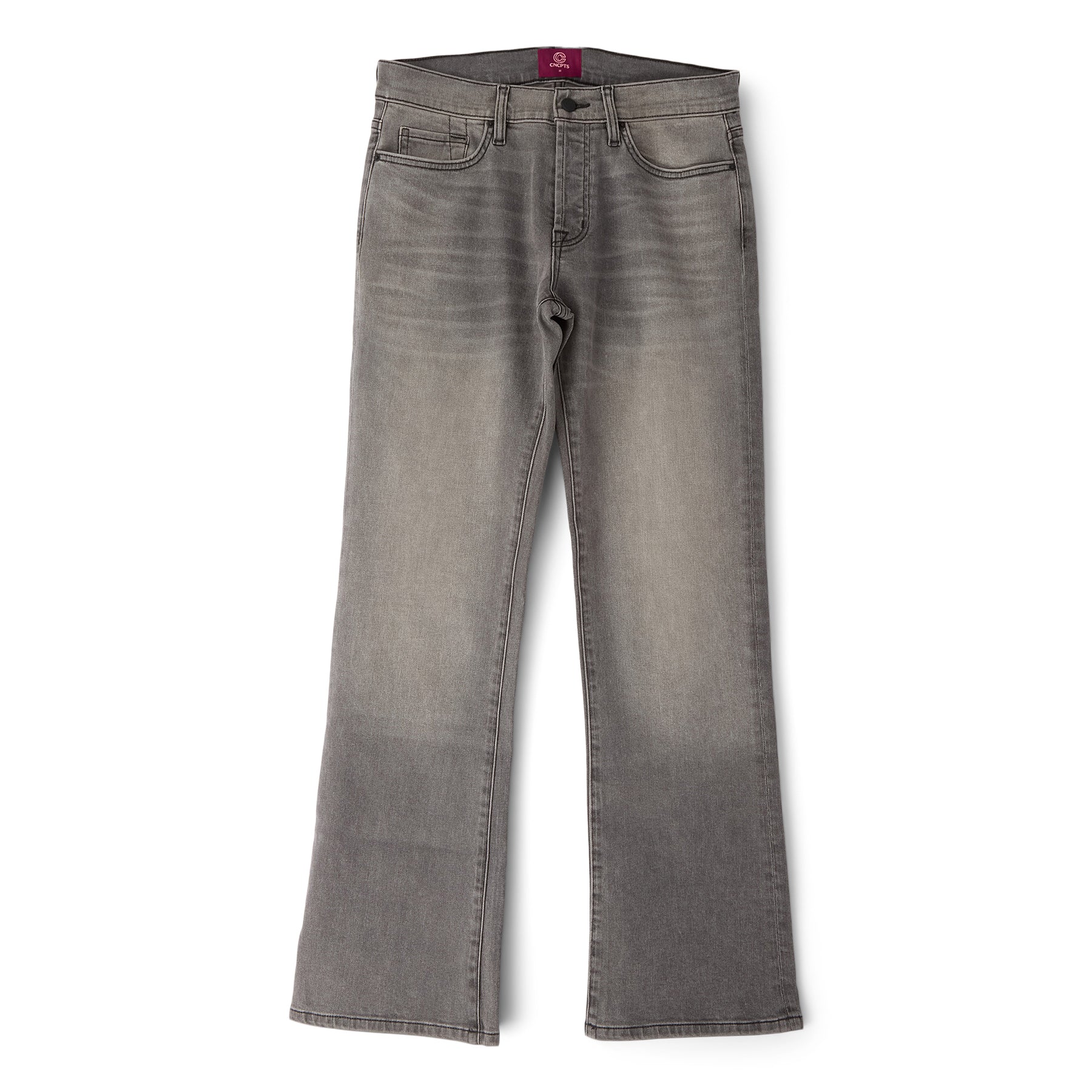 CNCPTS Coated Straight Denim (Black/Grey) Trousers
