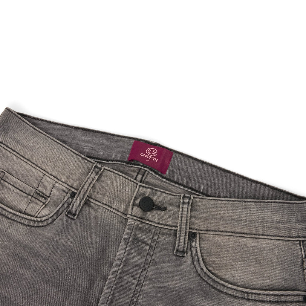 CNCPTS Coated Straight Denim (Black/Grey) Trousers