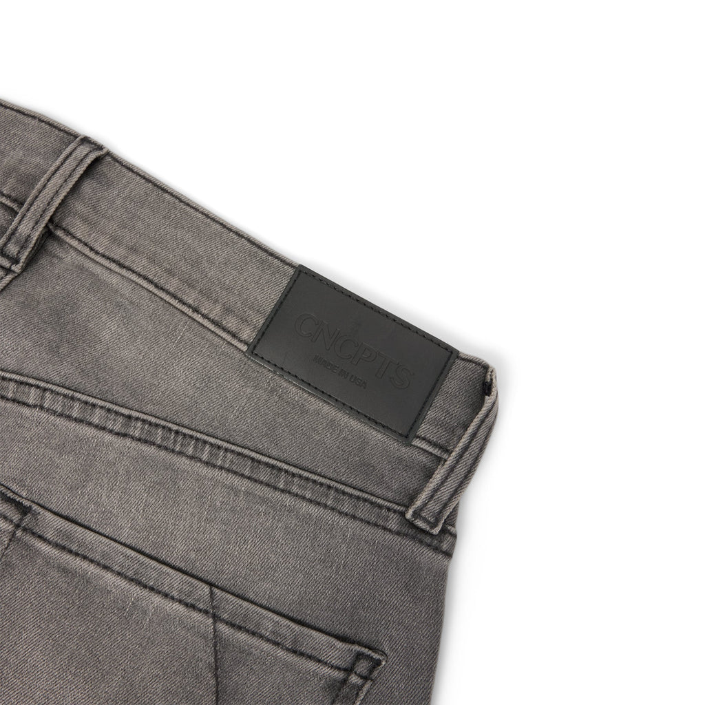 CNCPTS Coated Straight Denim (Black/Grey) Trousers