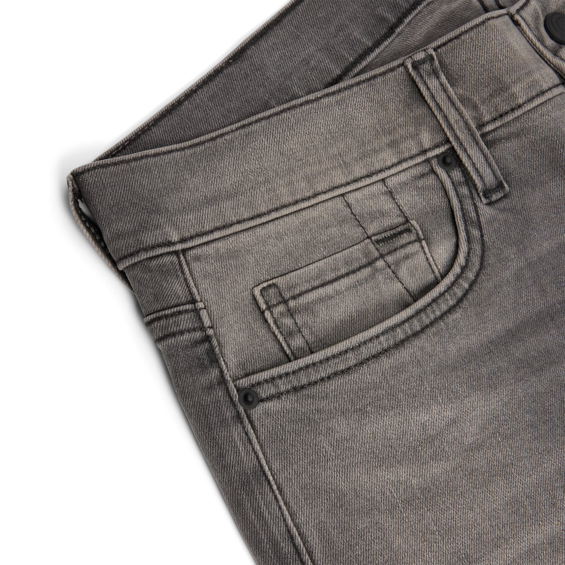 CNCPTS Coated Straight Denim (Black/Grey) Trousers