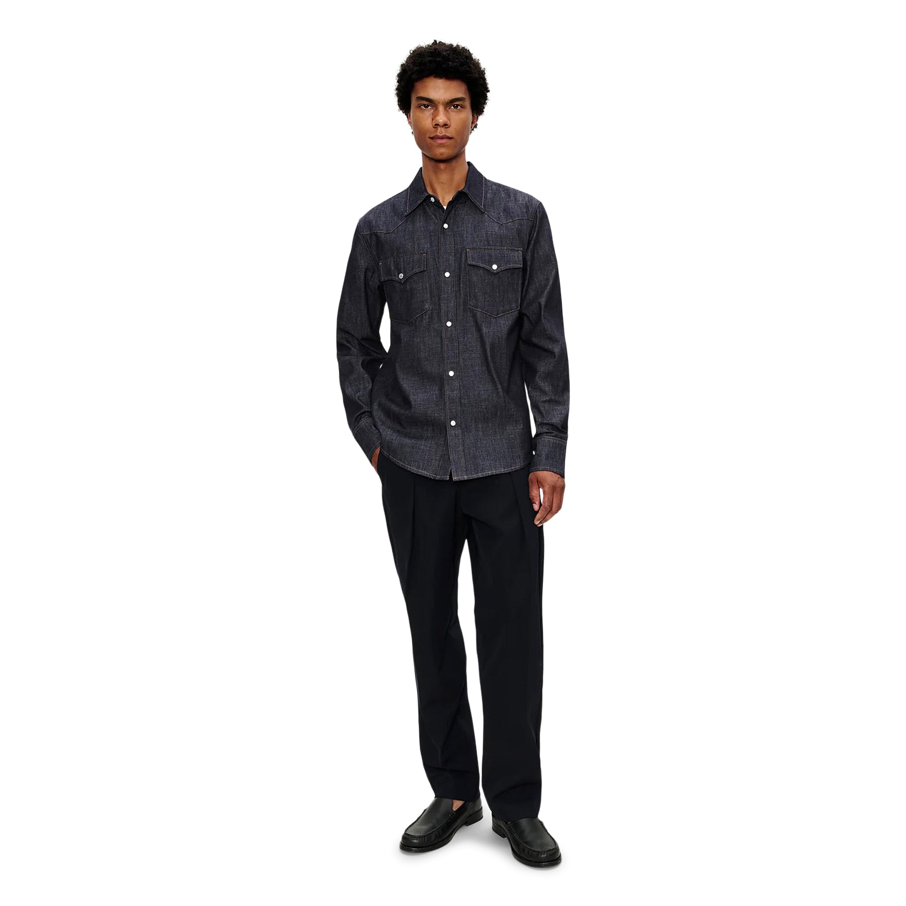 A.P.C. Western Shirt (Dark Indigo) Top