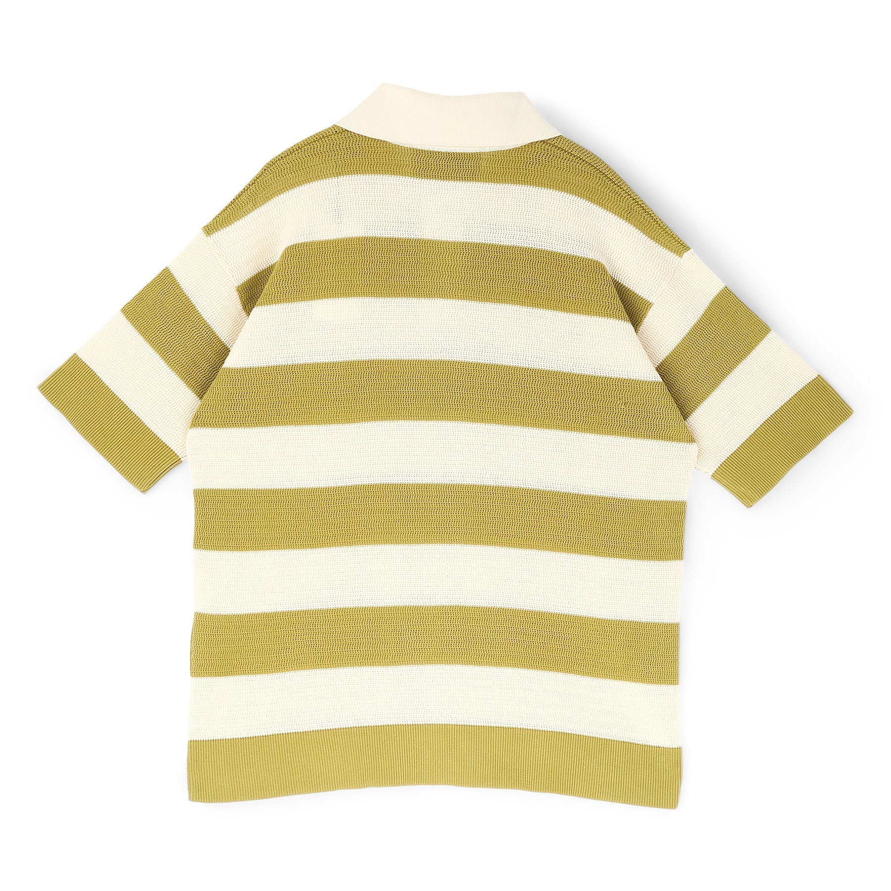 AMI Short Sleeves Polo With AMI De Coeur Patch (Blanc creme/Matcha) Top