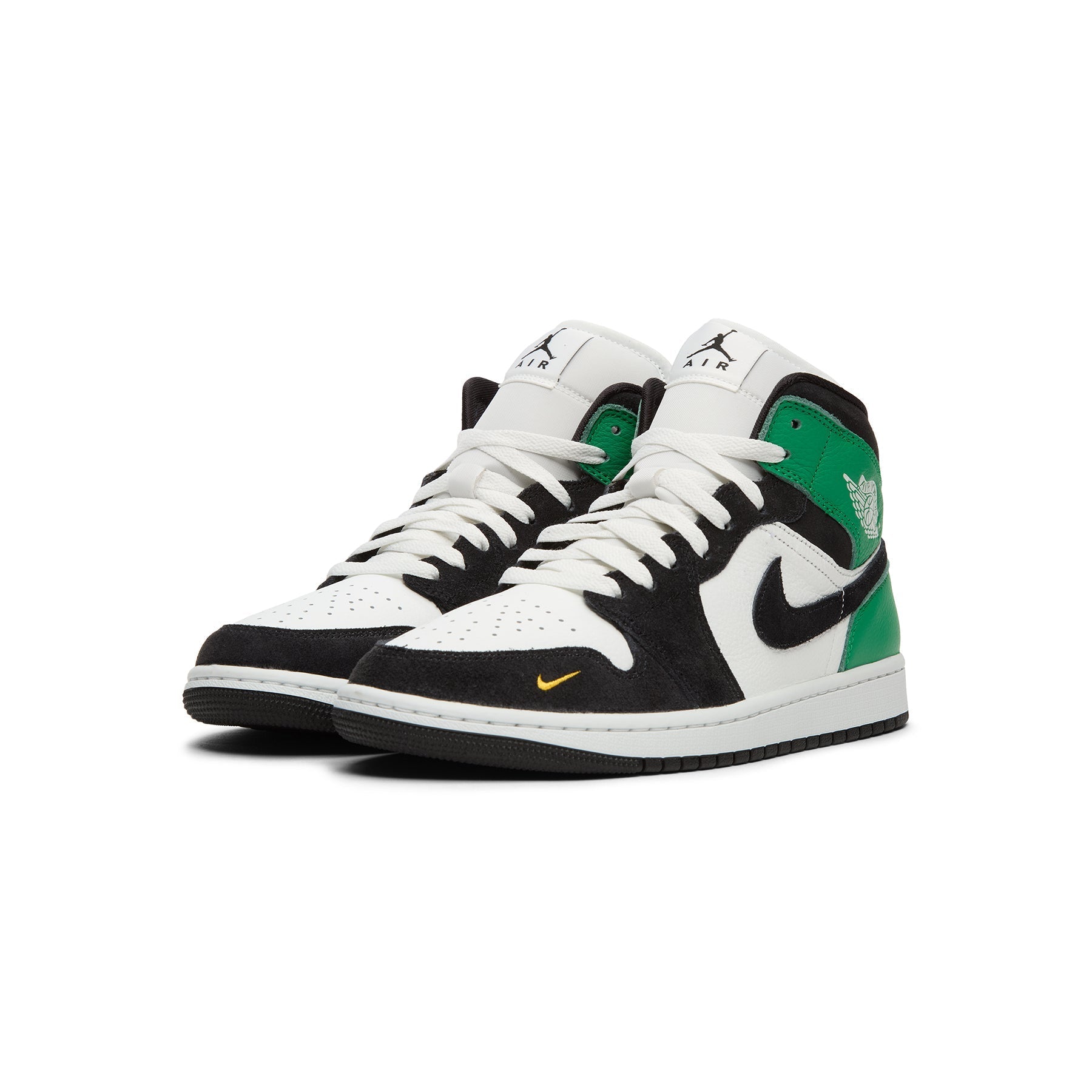 nike-jordan-air-jordan-1-mid-se-summit-white-black-lucky-green  Footwear
