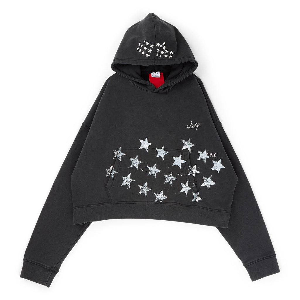 Air Jordan M J IH Crop Hoodie (Black/Ivory ) Top
