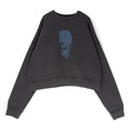 Air Jordan x IH Cropped Fleece Crew-Neck Sweatshirt (Black) Top