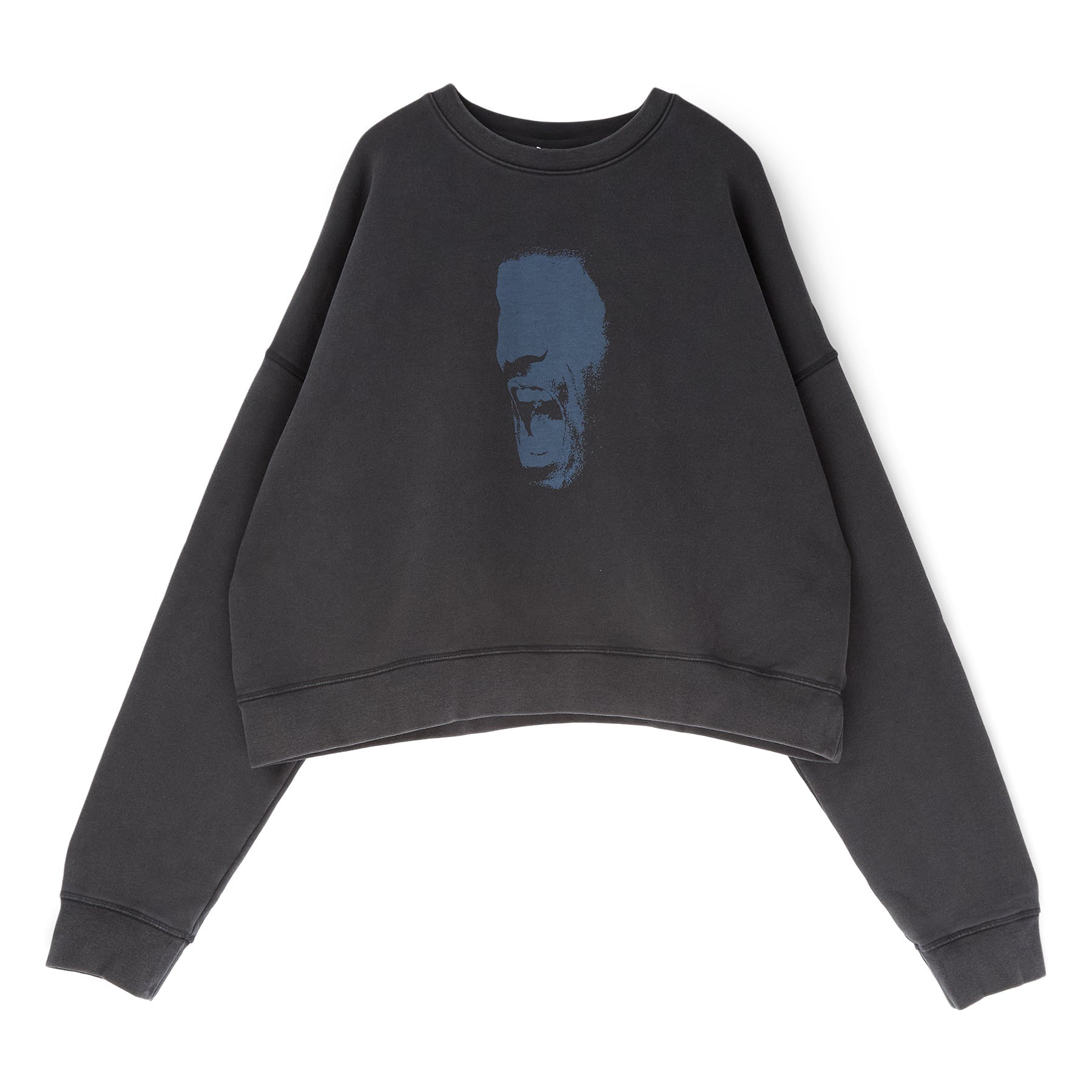 Air Jordan x IH Cropped Fleece Crew-Neck Sweatshirt (Black) Top