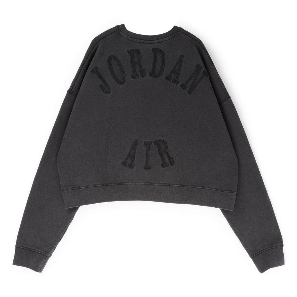 Air Jordan x IH Cropped Fleece Crew-Neck Sweatshirt (Black) Top