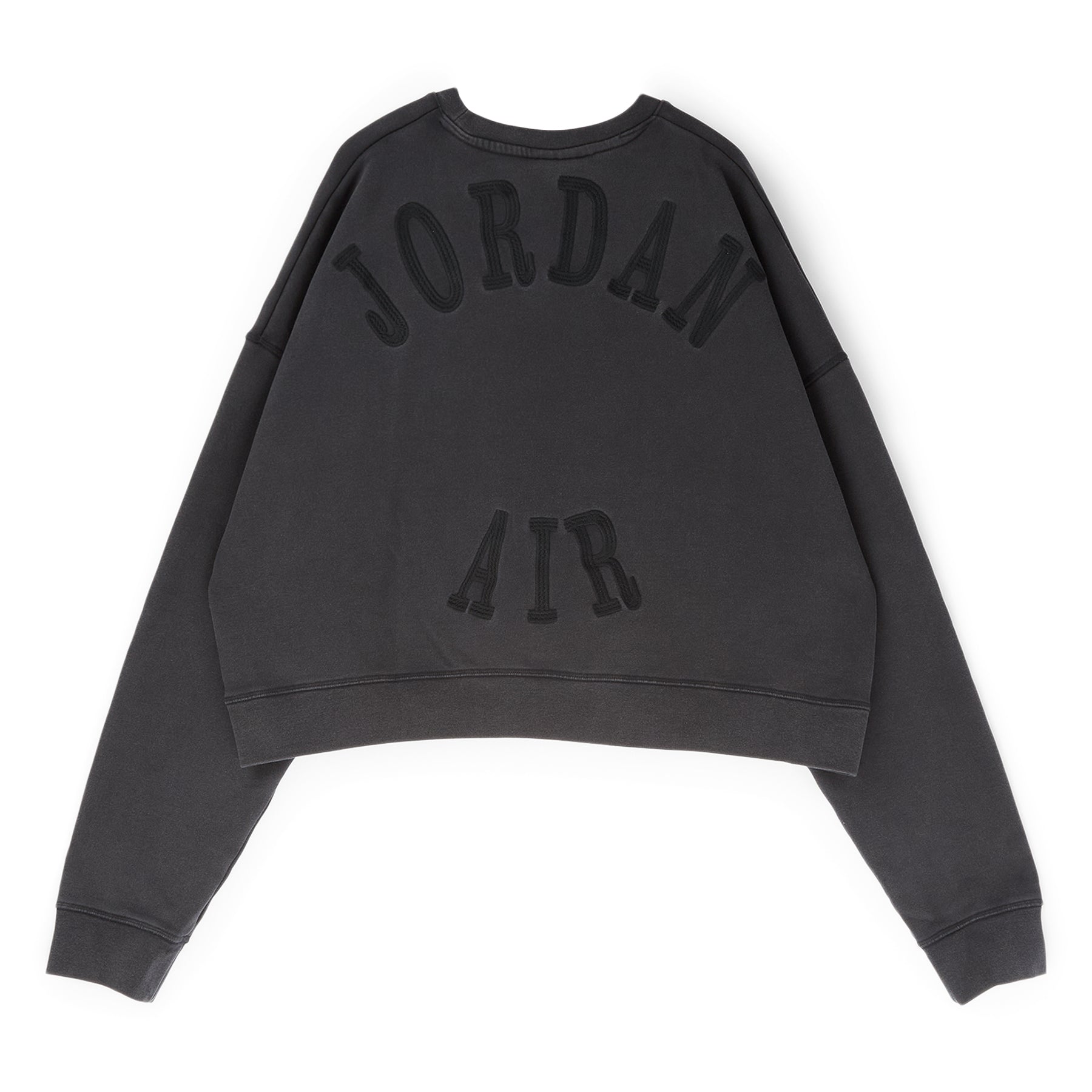Air Jordan x IH Cropped Fleece Crew-Neck Sweatshirt (Black) Top