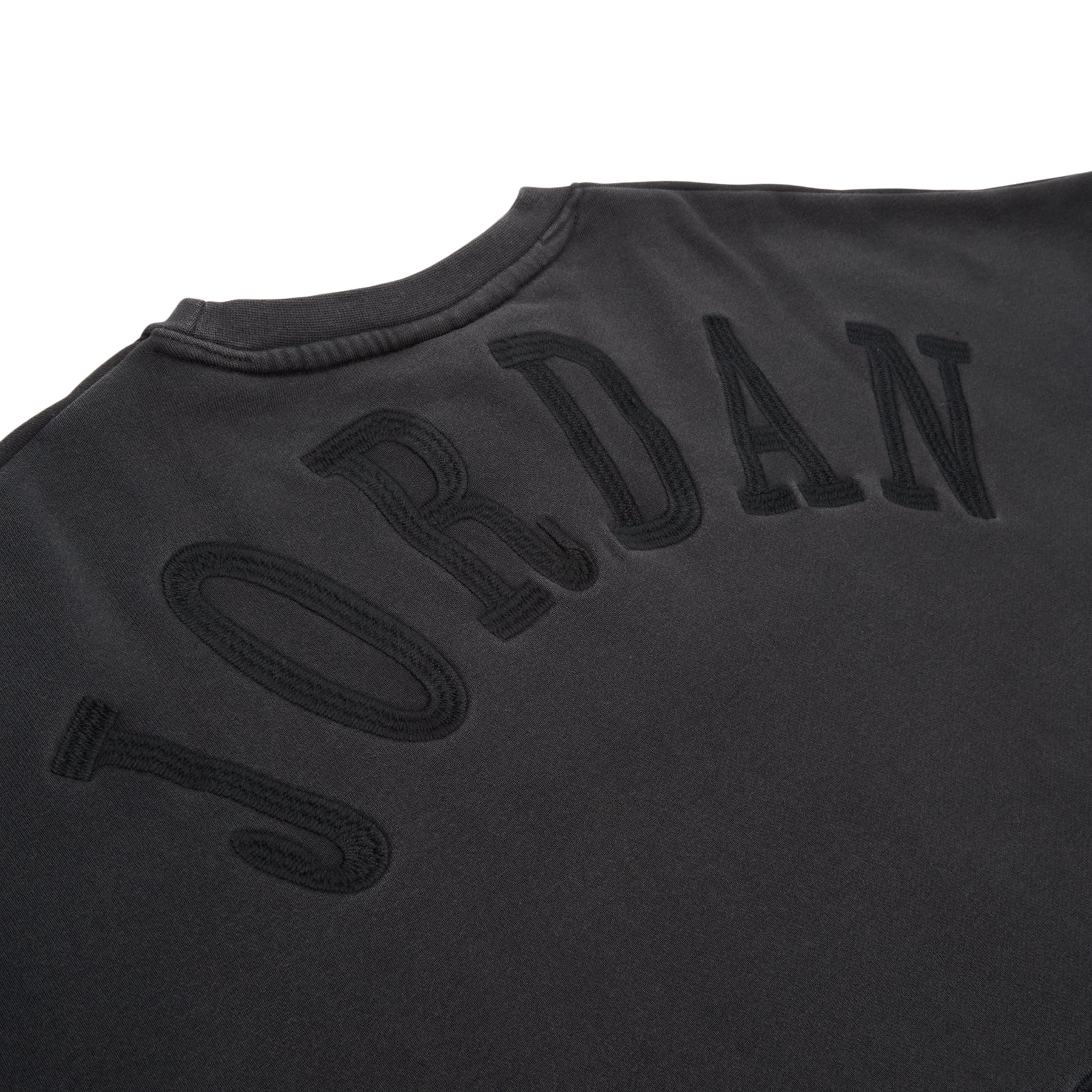 Air Jordan x IH Cropped Fleece Crew-Neck Sweatshirt (Black) Top