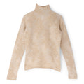 GANNI Sheer Flower Jacquard Mockneck (Sand) Top