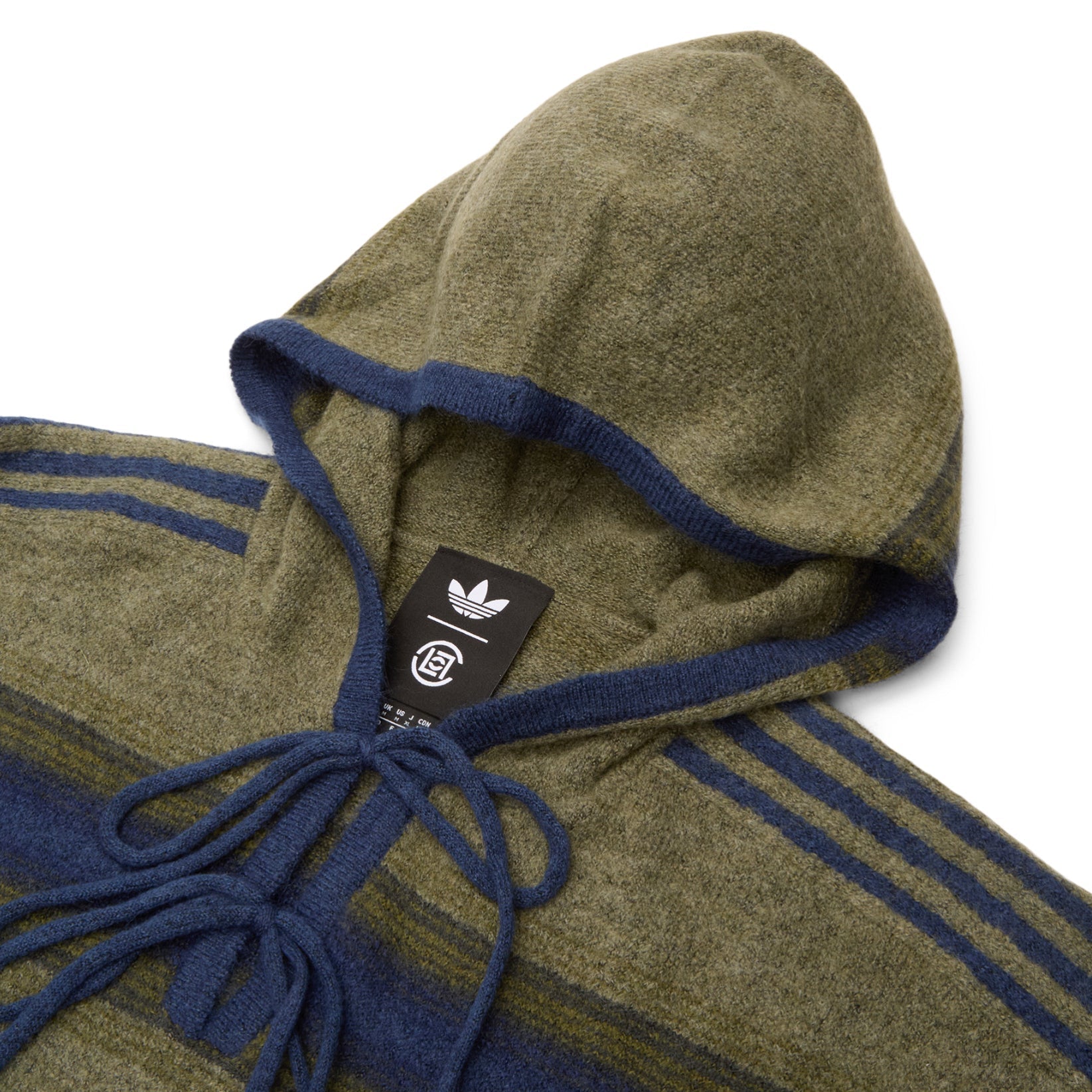 adidas Clot Baja Hood (Trace Khaki/Tech Indigo) Top