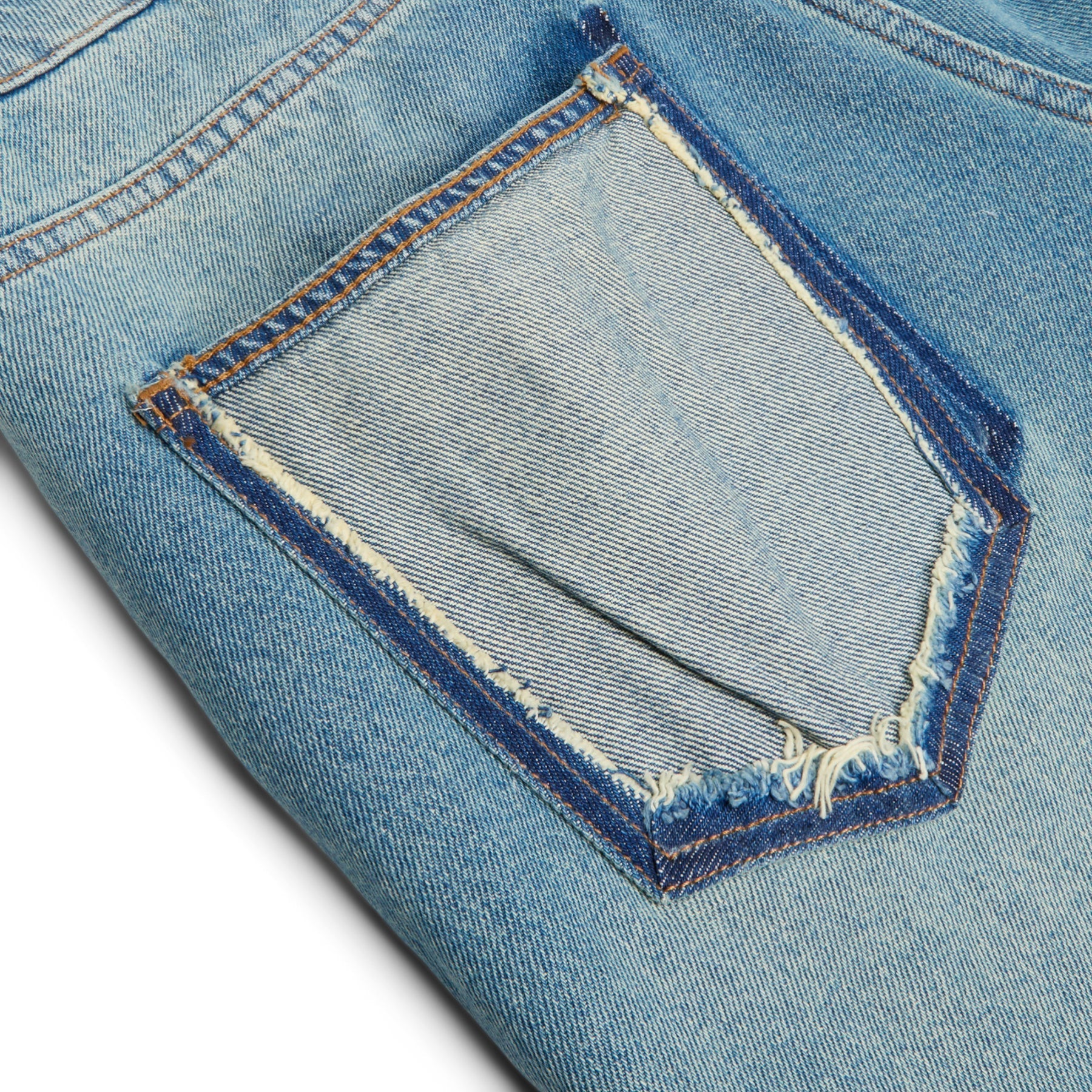3.Paradis Wide Leg Padded Jeans (Washedblue) Trousers