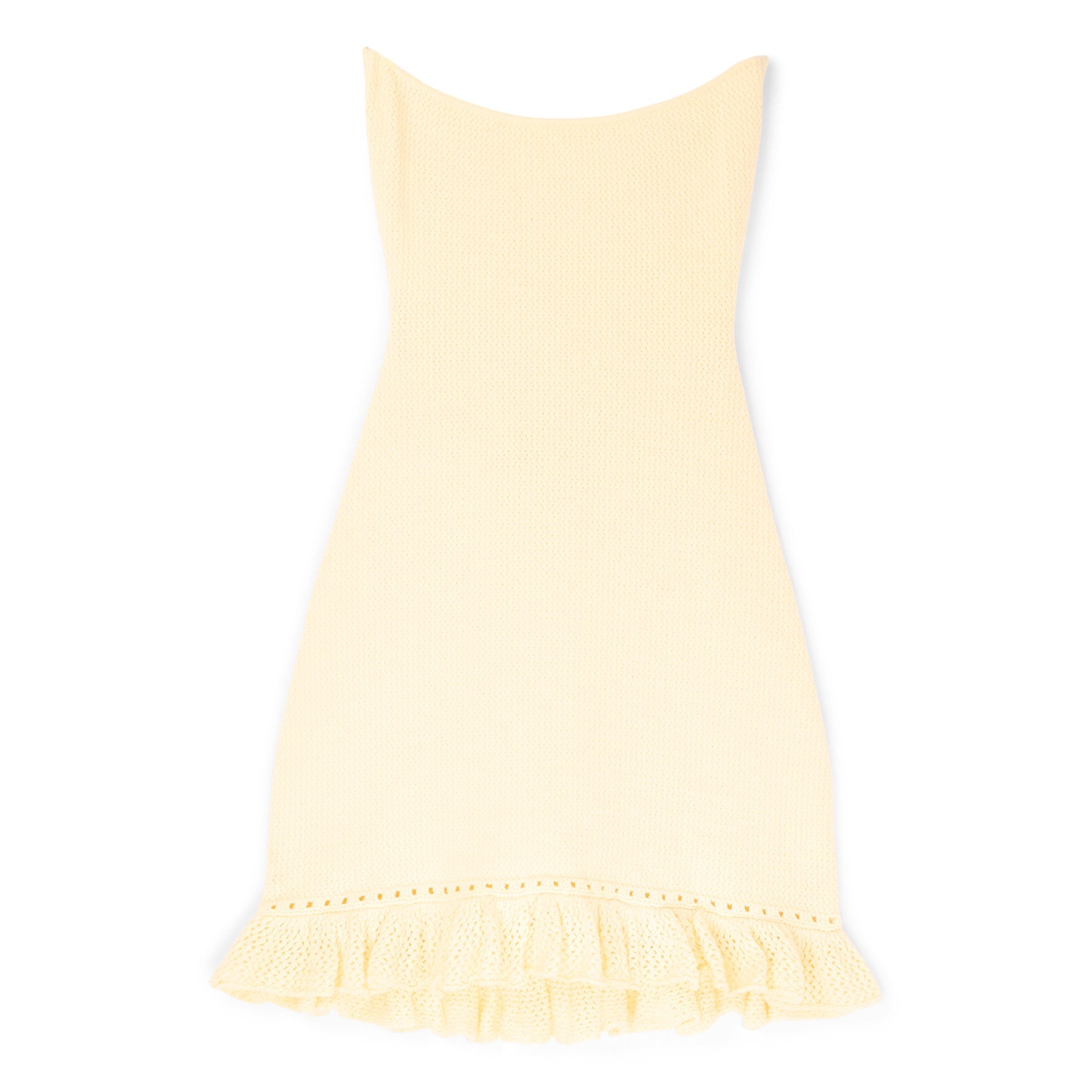 Danielle Guizio Crochet Halter Mini Dress (Honey butter)