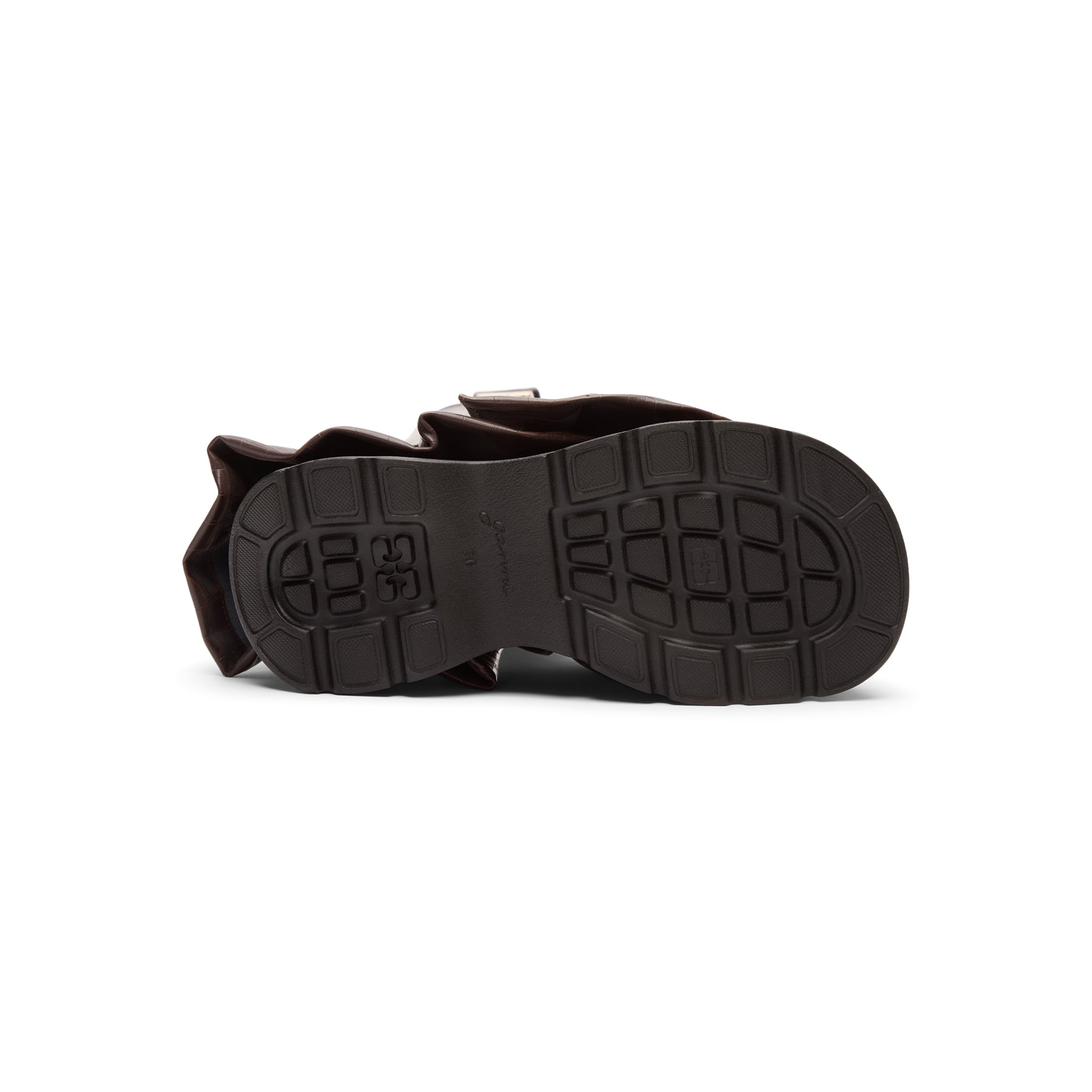 ganni-kat-high-boot-croco-chocolate-fondant  Footwear