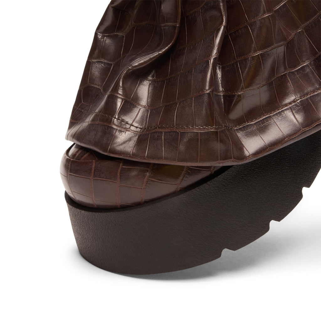 ganni-kat-high-boot-croco-chocolate-fondant  Footwear