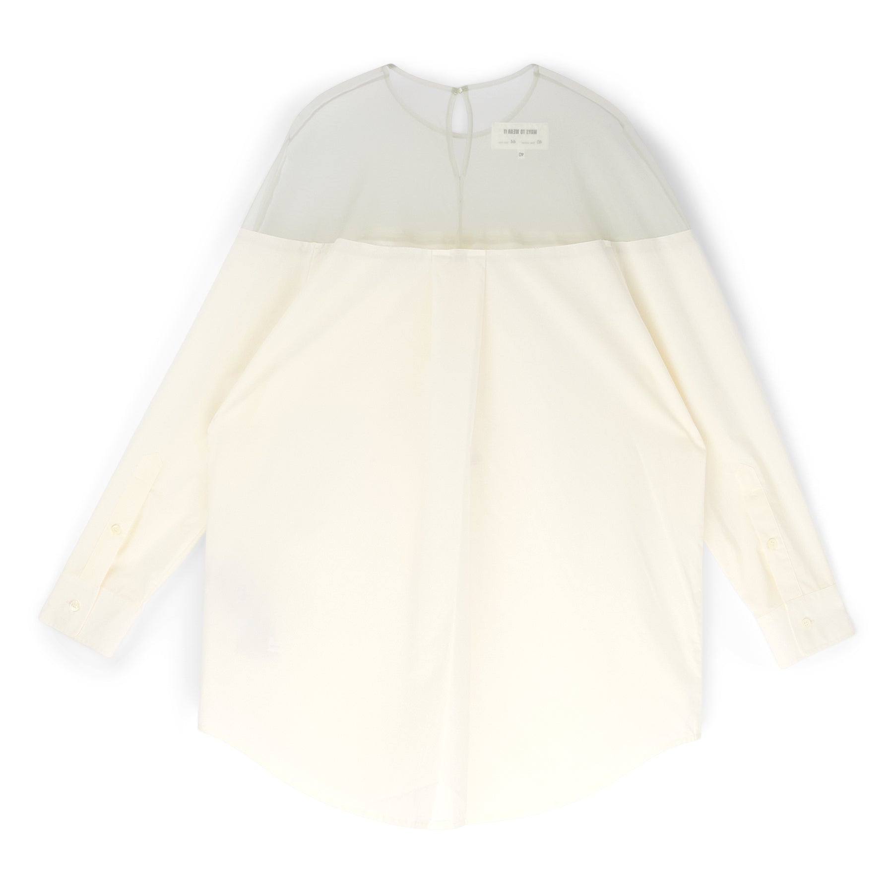 MM6 Maison Margiela Long-Sleeved Shirt (Off White) Top