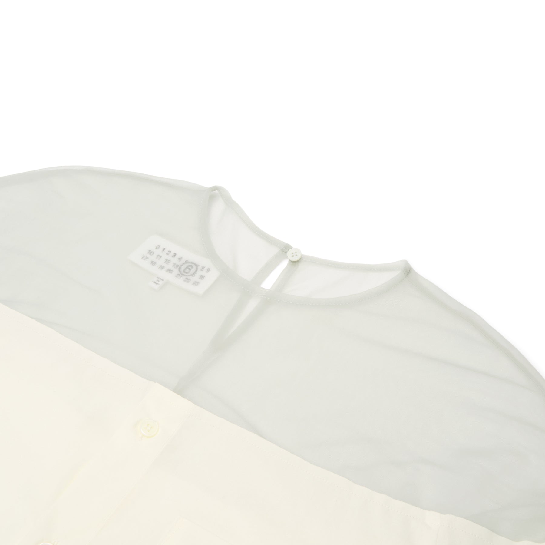 MM6 Maison Margiela Long-Sleeved Shirt (Off White) Top