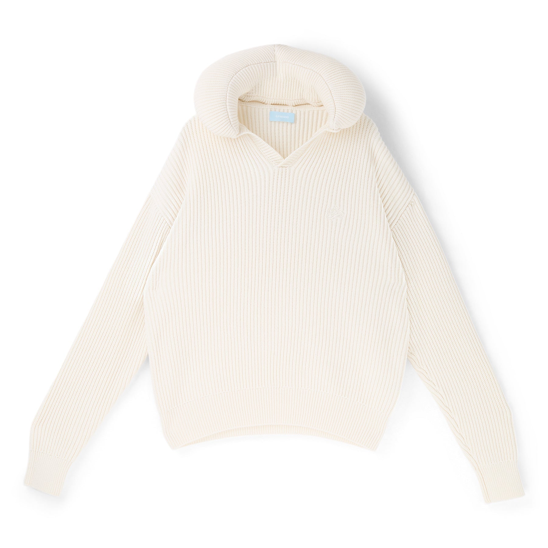 3.Paradis Pillow Neck Knit Sweater (Truewhite) Top