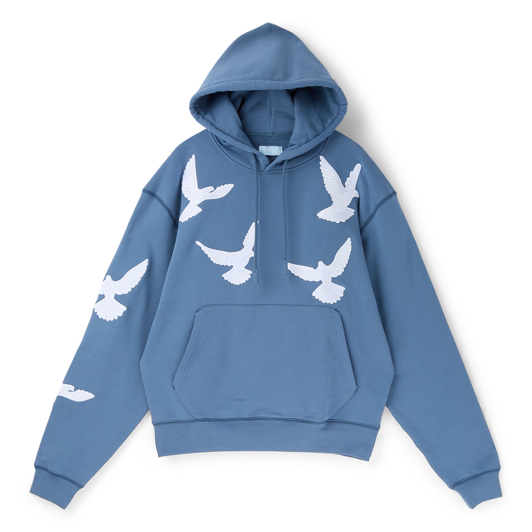 3.Paradis Flying Doves Hooded Sweater (Bluegrey) Top
