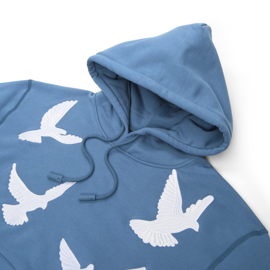 3.Paradis Flying Doves Hooded Sweater (Bluegrey) Top