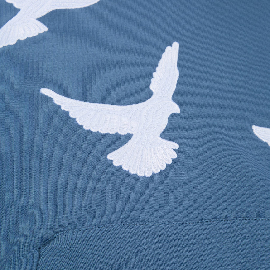 3.Paradis Flying Doves Hooded Sweater (Bluegrey) Top