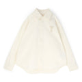 AMI Overshirt With Knitted AMI De Coeur (Blanc creme) Top