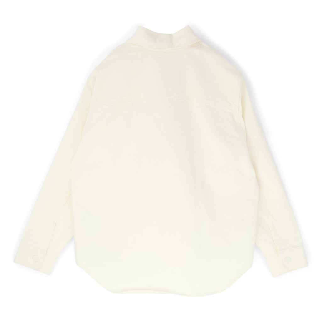 AMI Overshirt With Knitted AMI De Coeur (Blanc creme) Top