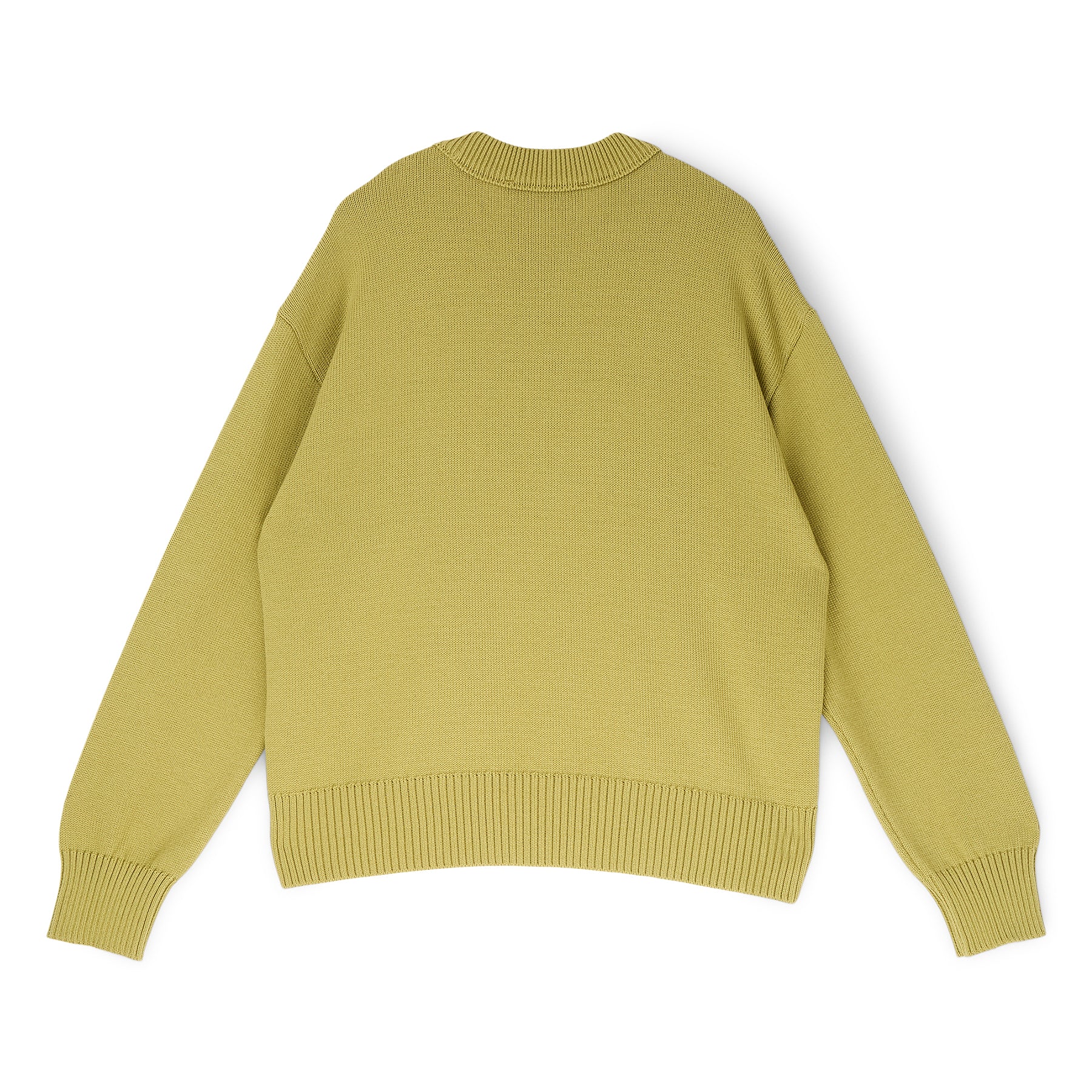 AMI Crewneck Sweater With Contrasted AMI De Coeur (Matcha/Ecru) Top