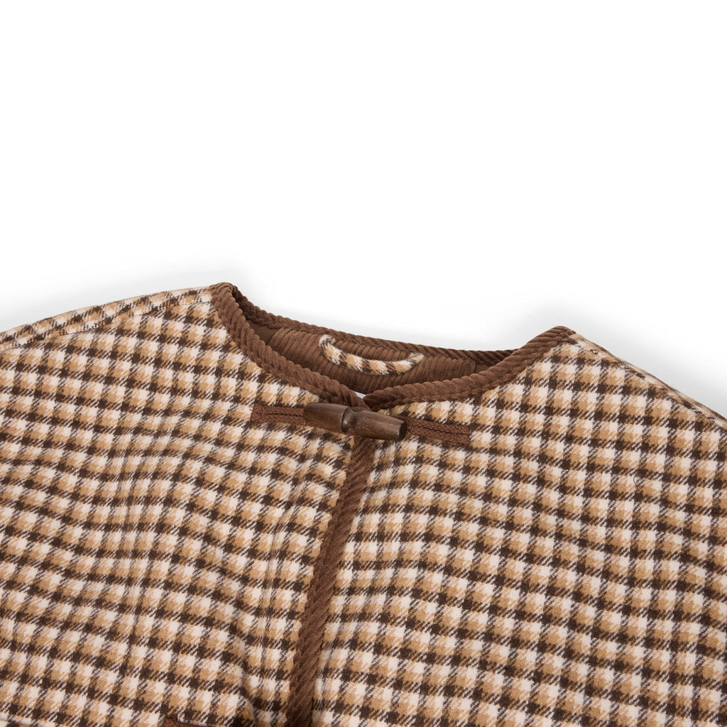 House of Sunny Retro Blanket Jacket (Blonde Multi) Top