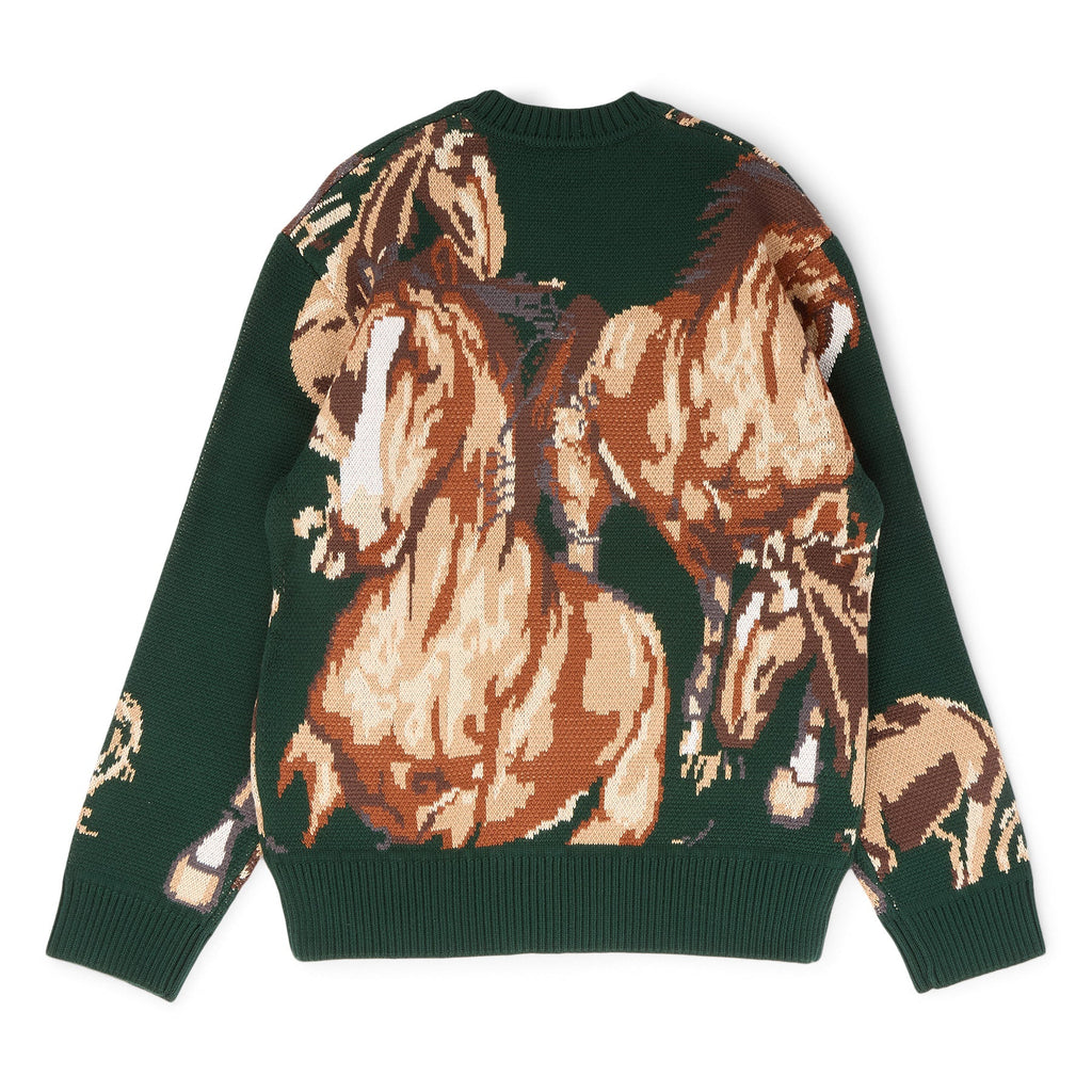 House of Sunny Wild Horses Sweater (Emerald Green) Top