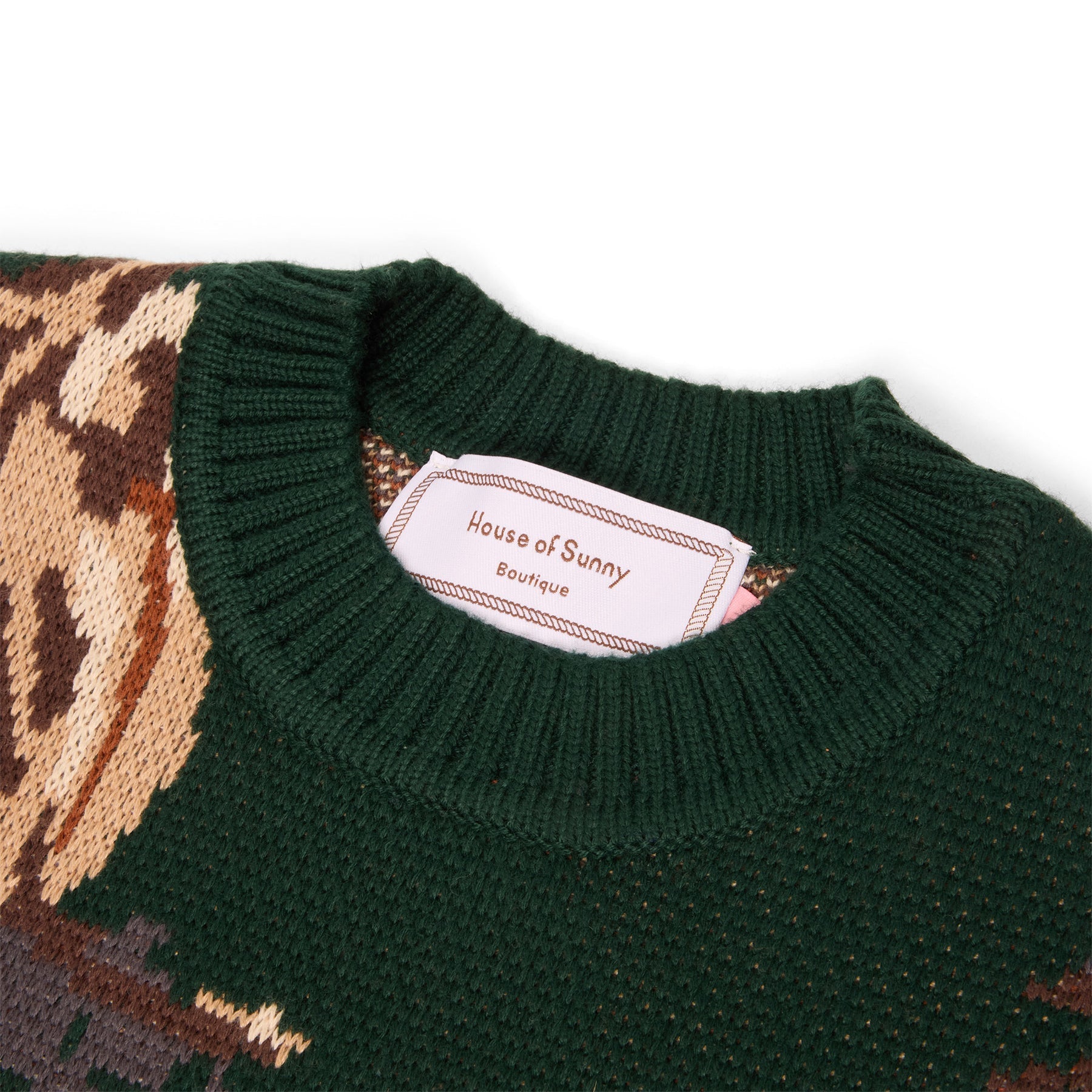 House of Sunny Wild Horses Sweater (Emerald Green) Top