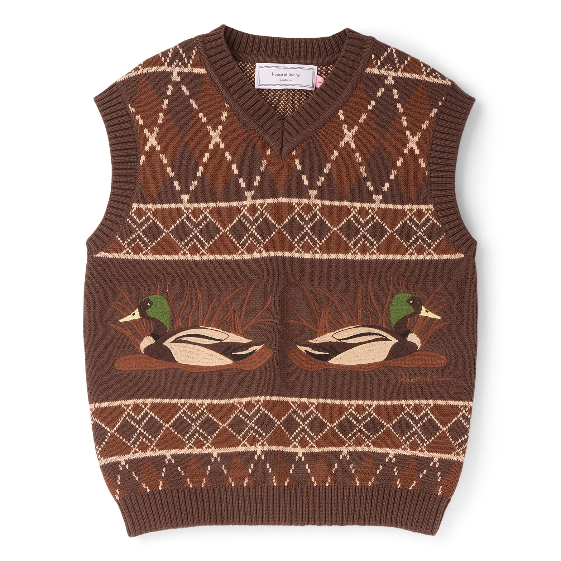 House of Sunny Ripples Vest (Tobacco) Top