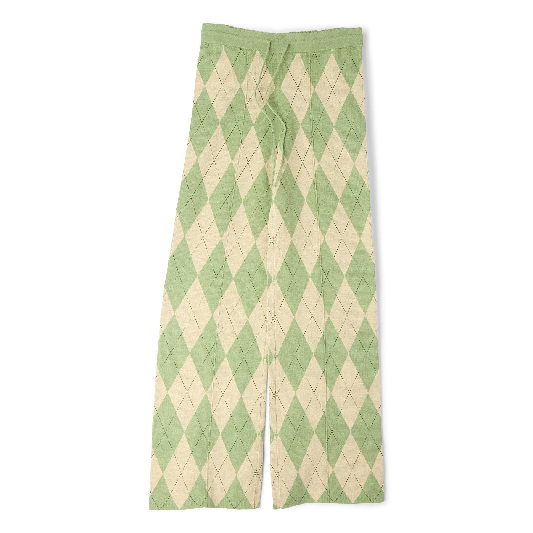 House of Sunny Argyle Lounge Pant (Matcha) Trousers