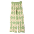 House of Sunny Argyle Lounge Pant (Matcha) Trousers