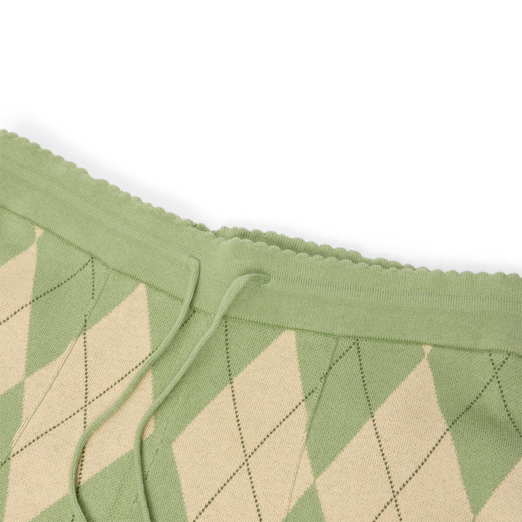House of Sunny Argyle Lounge Pant (Matcha) Trousers